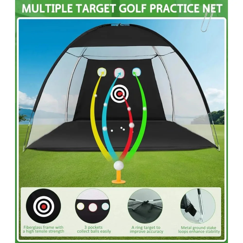 Golf Net: 10 x 7ft Backyard Driving Indoor/Outdoor.