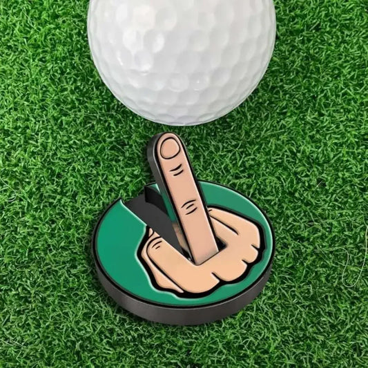 Metal Middle Finger Golf Ball Marker