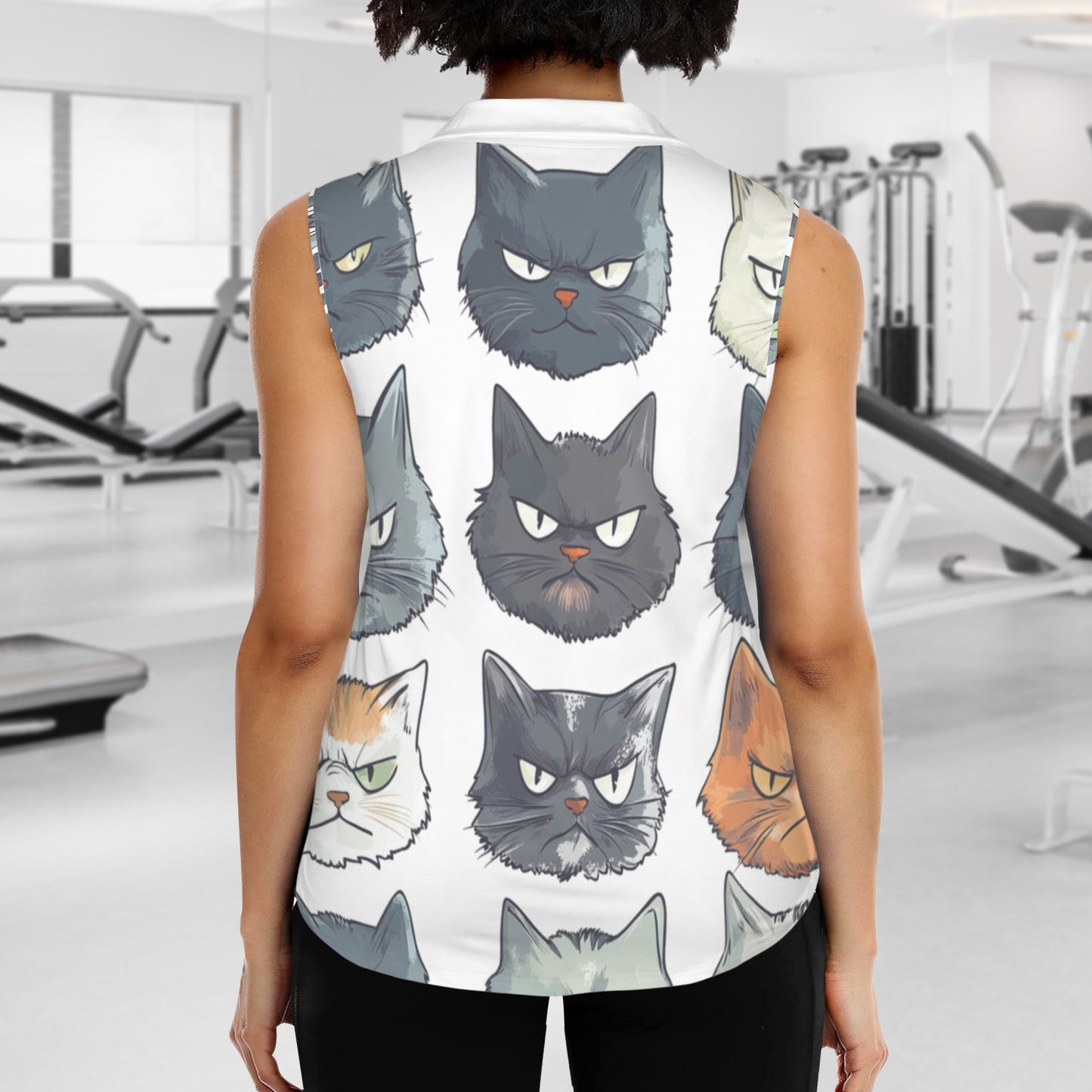 The Cat-itude Sleeveless Golf Polo